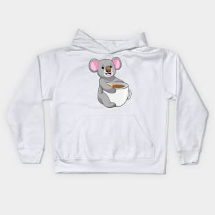 Koala with Coffee Cup Kids Hoodie